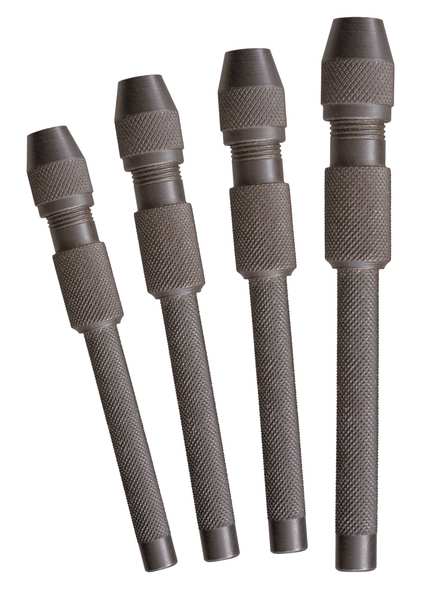 Hollow Core Pin Vise Set, 0-.187 In, 4 Pc