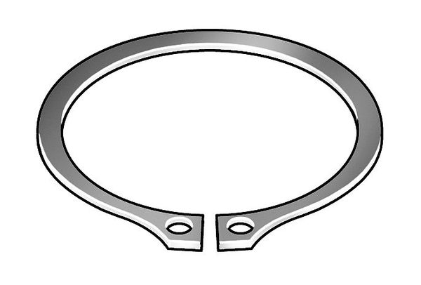 External Retaining Ring, Steel Zinc Yellow Finish, 1 1/2 in Shaft Dia, 25 PK