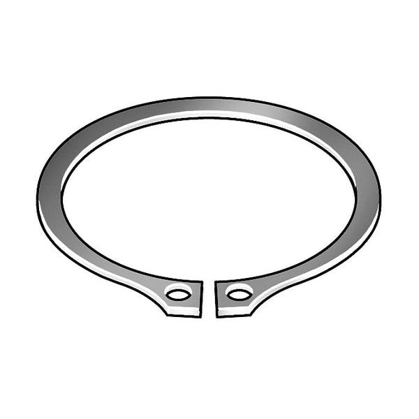 External Retaining Ring, Stainless Steel Plain Finish, 5/16 in Shaft Dia, 10 PK