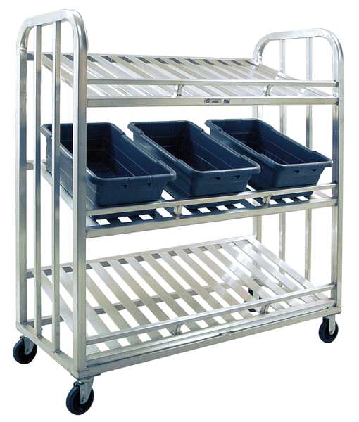 Stock Cart, 3-Tier Slanted Shelf