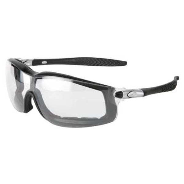Safety Glasses, Wraparound Clear Polycarbonate Lens, Anti-Fog, Scratch-Resistant