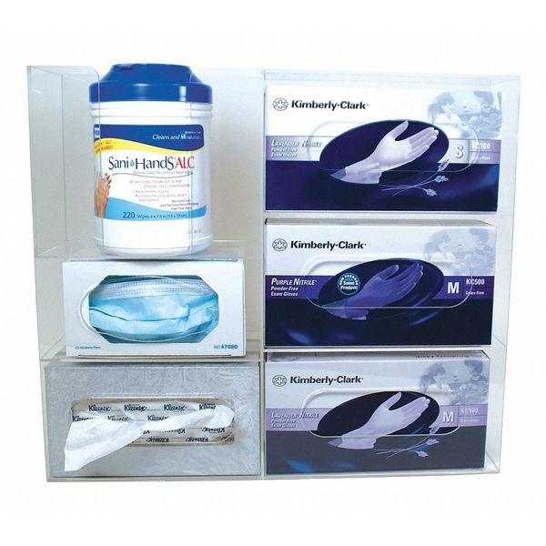 Multi Use Dispenser, 19-1/2 In. W, Acrylic