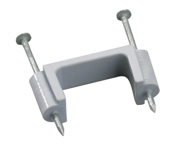 Cable Staples, Plastic, Steel, 5 PK