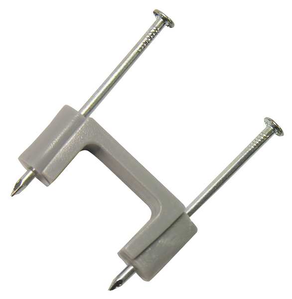 Cable Staples, Plastic, Steel, 5 PK