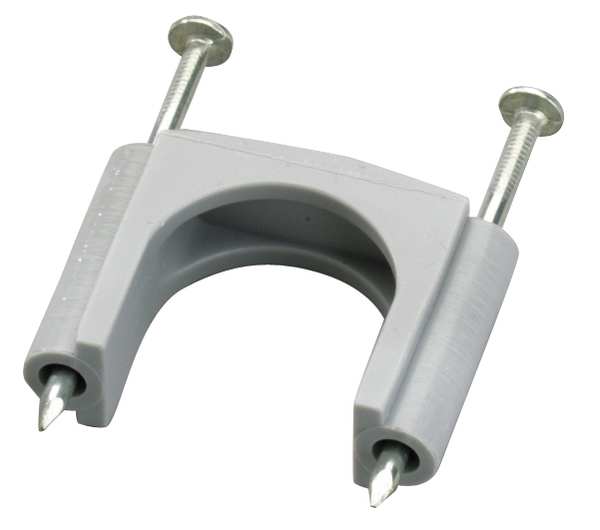 Cable Staples, Plastic, Steel, 4 PK