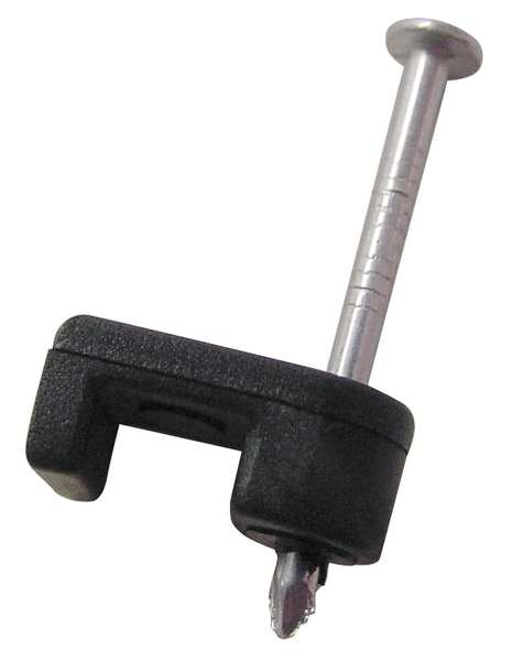Cable Staples, Plastic, Steel, 25 PK