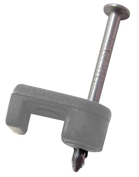 Cable Staples, Plastic, Steel, 15 PK