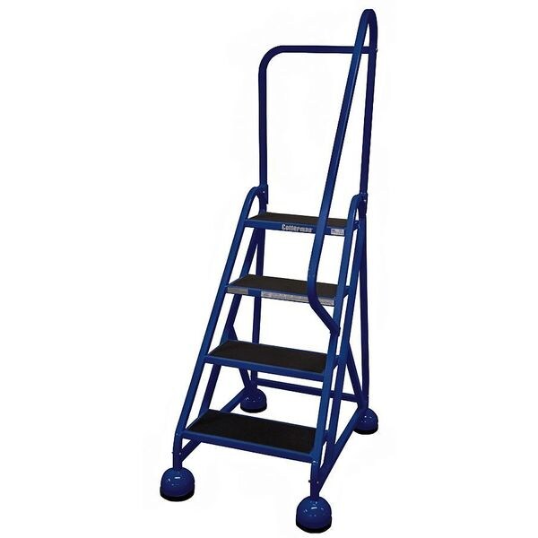 66 in H Steel Rolling Ladder, 4 Steps