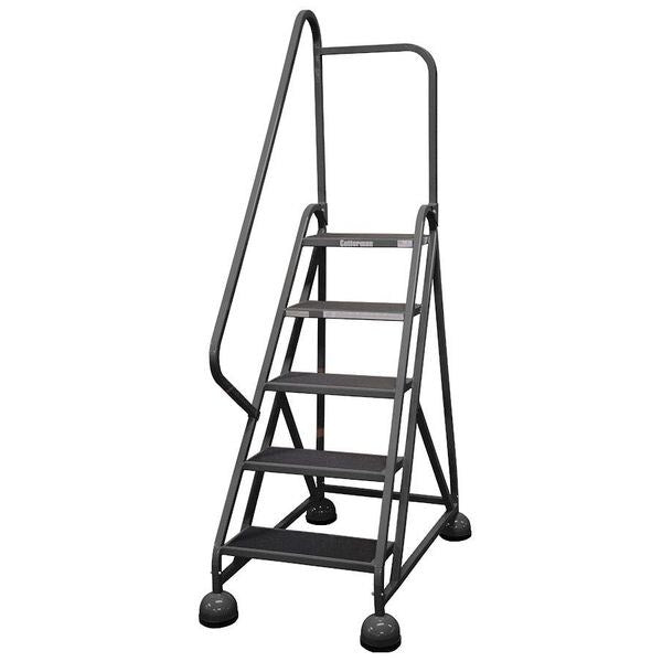 75 in H Steel Rolling Ladder, 5 Steps
