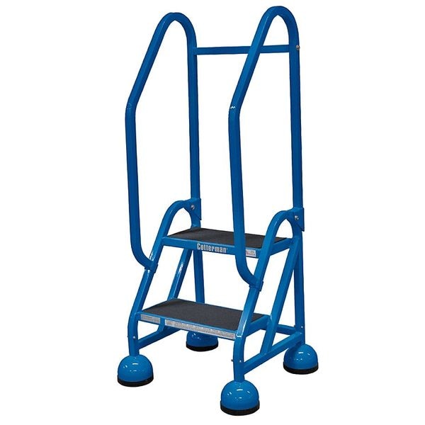 48 in H Steel Rolling Ladder, 2 Steps