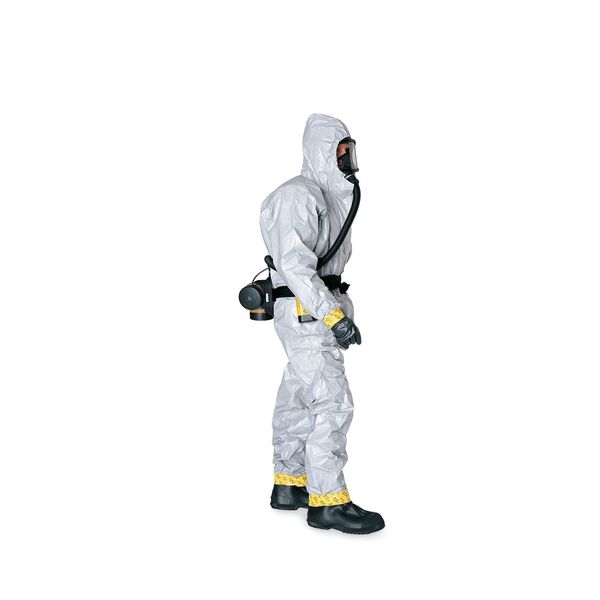 Hooded Tychem 6000 Coverall, Sealed, Elastic, L, PK6