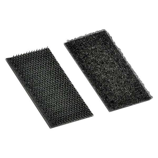 Reclosable Fastener Shapes, Acrylic Adhesive, 2 in, 1 in Wd, Black, 100 PK
