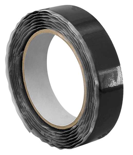 Reclosable Fastener, Acrylic Adhesive, 30 ft, 1 in Wd, Black