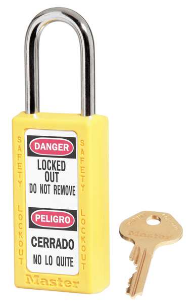 Lockout Padlock, KA, Yellow, 3