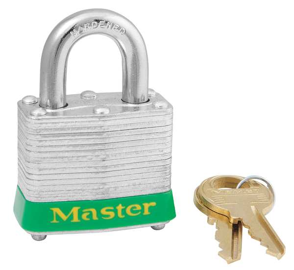 Lockout Padlock, KA, Green, 1-1/4