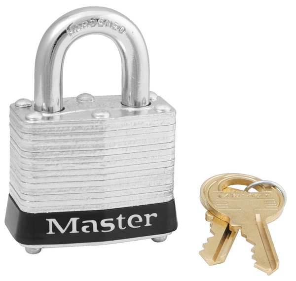 Lockout Padlock, KA, Black, 1-1/4
