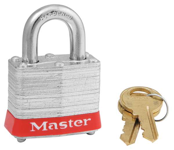 Lockout Padlock, KA, Red, 1-1/4