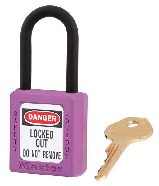 Lockout Padlock, KD, Purple, 1-3/4