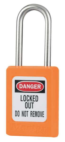 Lockout Padlock, KD, Orange, 1-13/16