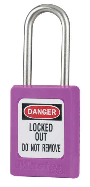 Lockout Padlock, KD, Purple, 1-7/8