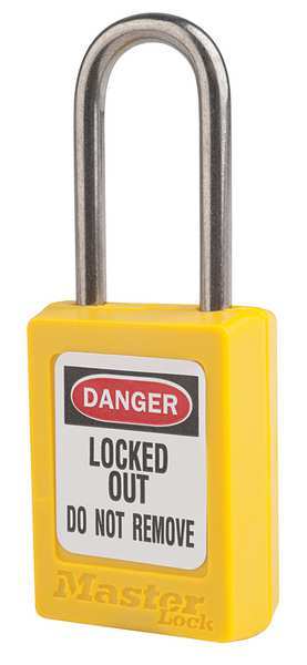 Lockout Padlock, KA, Yellow, 1-13/16
