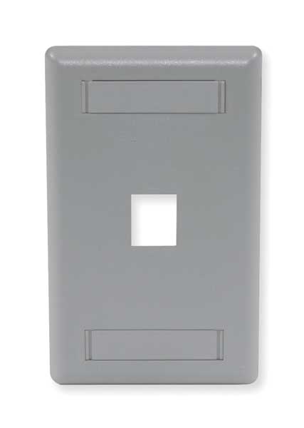 Hubbell IFP11 Single Gang Faceplate - 1 x Socket(s) - 1-gang - Gray