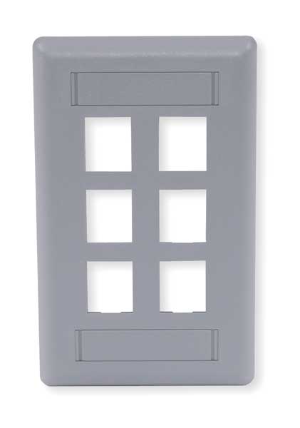 Wall Plate, 6 Port