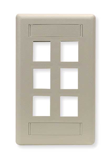 Wall Plate, 6 Port