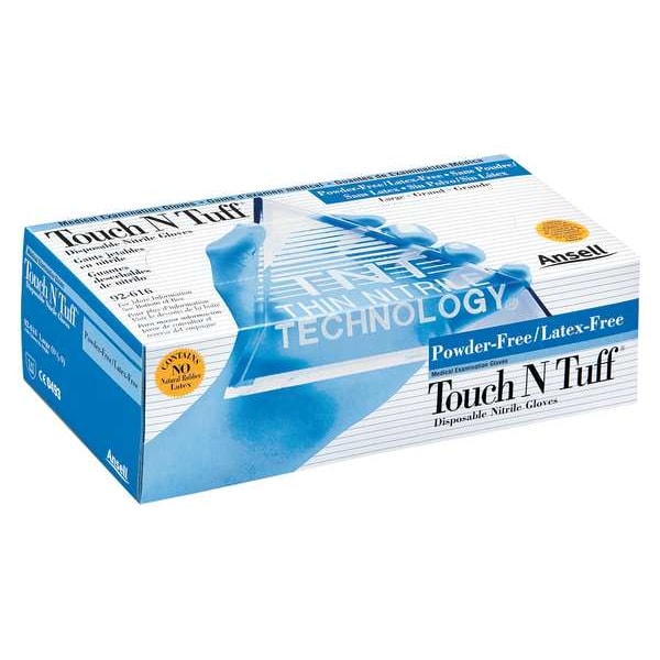 Lightweight Nitrile Disposable Gloves, Nitrile, Powder Free, Blue, M, 150 PK