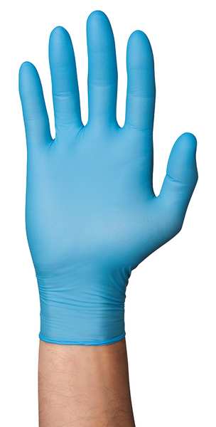 Lightweight Nitrile Disposable Gloves, Nitrile, Powder Free, Blue, S, 150 PK