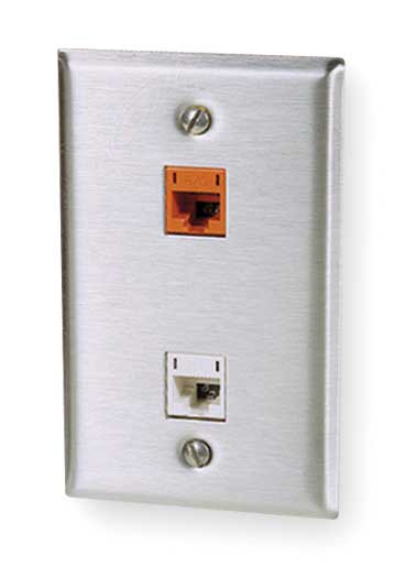 Hubbell SSF12 2 Socket Faceplate - 2 x Total Number of Socket(s) - 1-gang