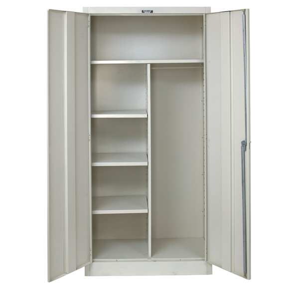 20 ga. ga. Steel Storage Cabinet, 36 in W, 78 in H, Stationary