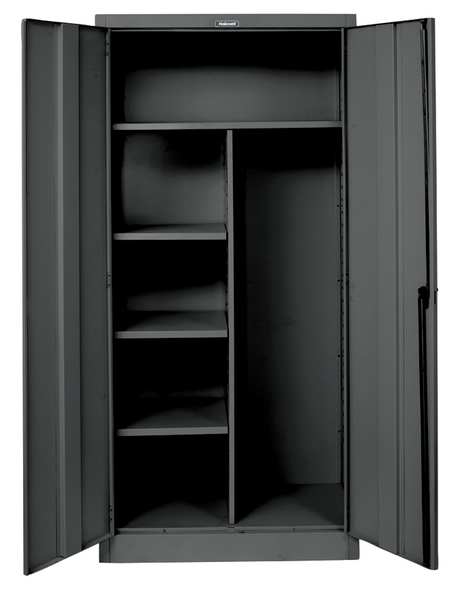 20 ga. ga. Steel Storage Cabinet, 36 in W, 78 in H, Stationary