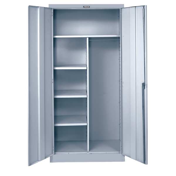 20 ga. ga. Antimicrobial Steel Storage Cabinet, 36 in W, 78 in H, Stationary