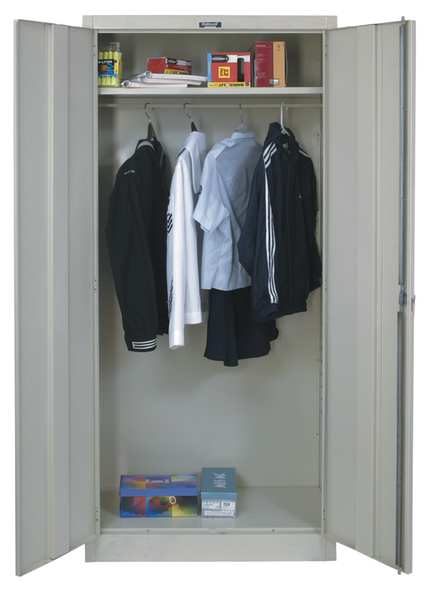 20 ga. ga. Steel Storage Cabinet, 36 in W, 78 in H, Stationary