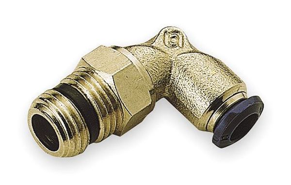Male Elbow, 1/4 In, Tube x MNPT, Brass, PK10
