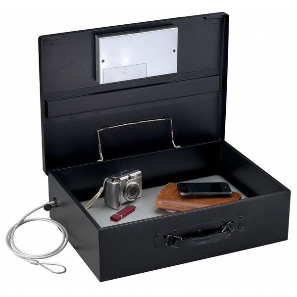 Compact Safe, 0.5 cu ft, 16 lb, Electronic, Override Key Lock