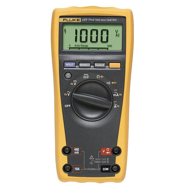 Digital Multimeter, 1,000 Max. AC Volts, 1,000 Max. DC Volts, 10 Max. AC Amps, 10 Max. DC Amps