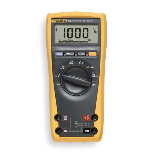 Digital Multimeter, 1,000 Max. AC Volts, 1,000 Max. DC Volts, 10 Max. AC Amps, 10 Max. DC Amps