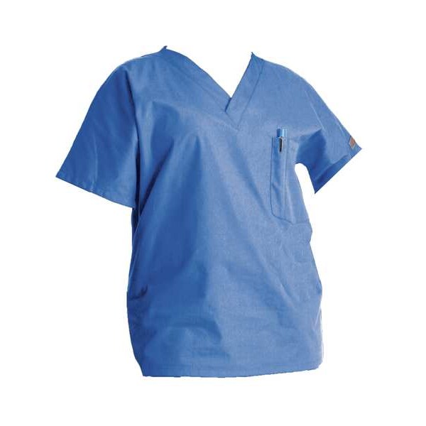 Scrub Shirt, 5XL, 4.25 oz., Blue