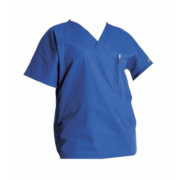 Scrub Shirt, 2XL, Blue, Womens