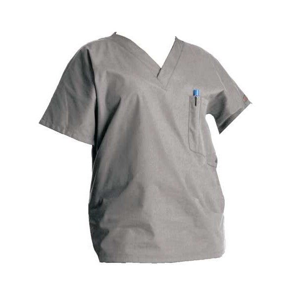 Scrub Shirt, 2XL, Gray, Womens