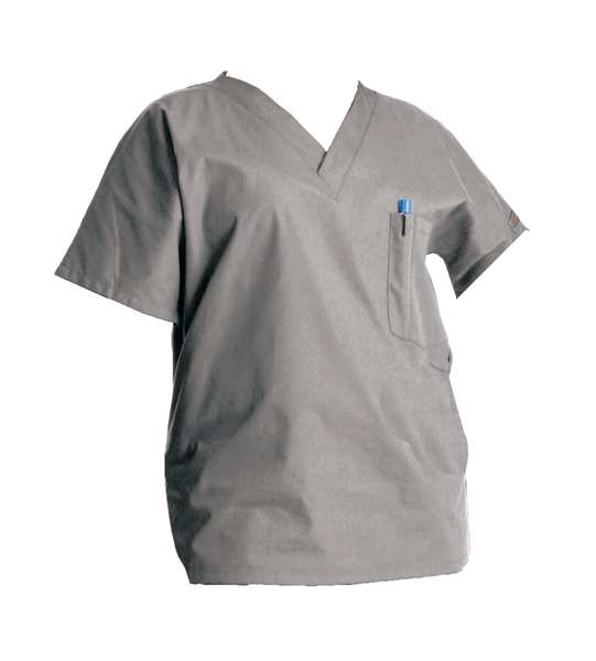 Scrub Shirt, XL, Gray, Womens