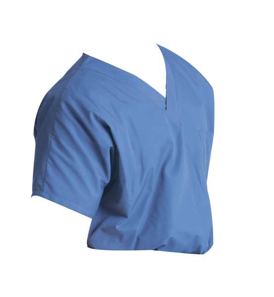 Scrub Shirt, S, Blue, 4.25 oz.