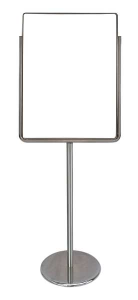 Sign Holder, Pedestal, 22x28, Metal, Chrome