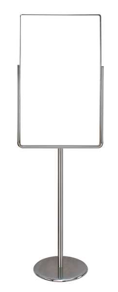 Sign Holder, Pedestal, 24x36, Metal, Chrome