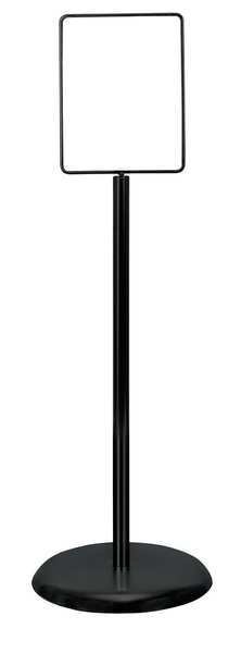 Sign Holder, Pedestal, 7x11, Metal, Black