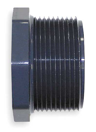 PVC Reducing Bushing, MNPT x FNPT, 1/2 in x 1/4 in Pipe Size