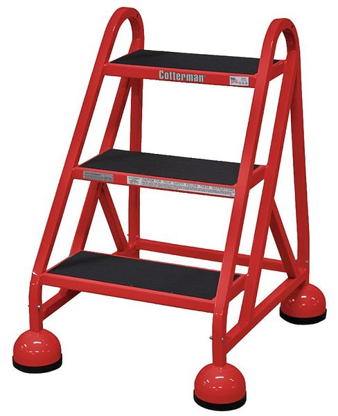 31 in H Steel Rolling Step, 3 Steps