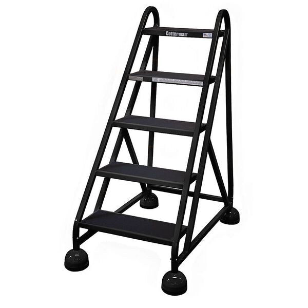 49 in H Steel Rolling Ladder, 5 Steps